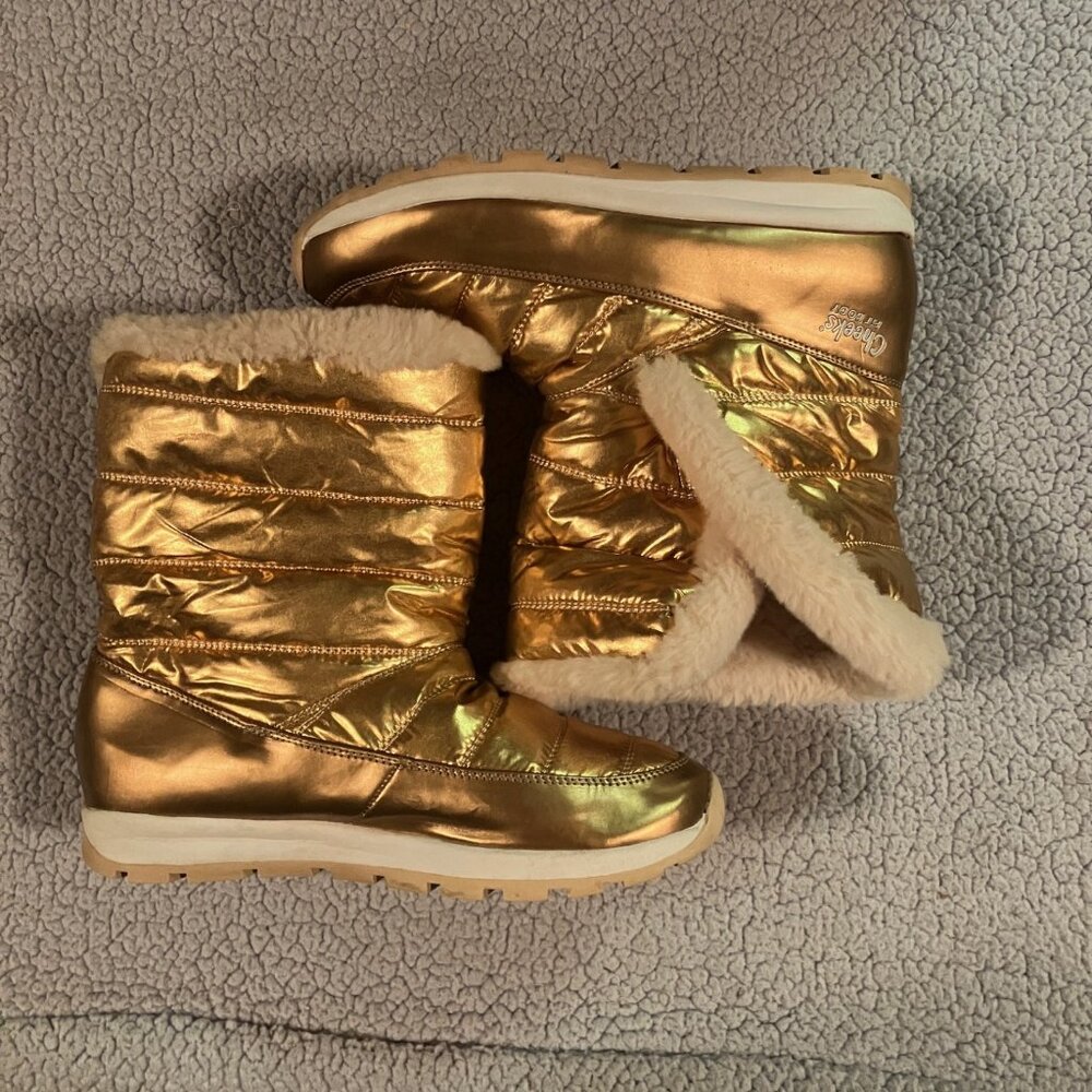 Cheeks Fit Body gold booties - Picture 3 of 7